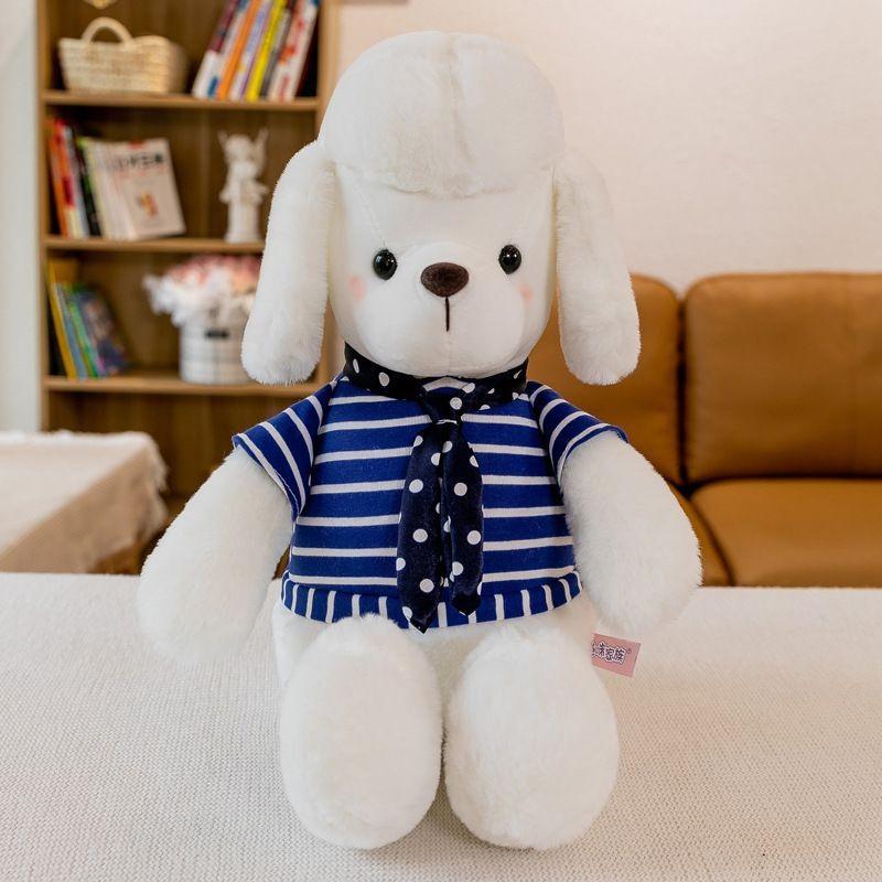 Adorable Plush Dog Toy With Scarf Charming Stuffed Animal For Kids Home Decor