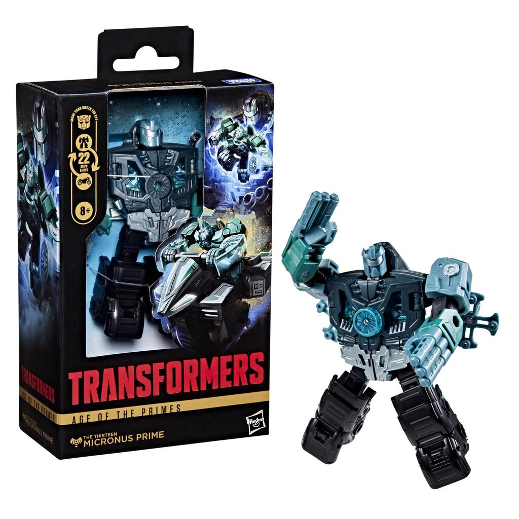 Transformers Age of the Primes The Thirteen Micronas Prime Deluxe Class Transforming Action Figure Robot Toy for ages 8 and 5.5-inch up.