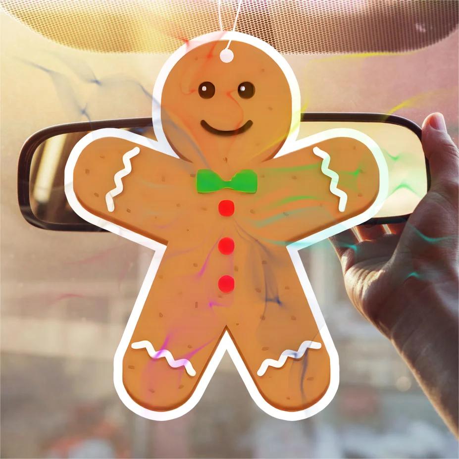 1 шт. в форме имбиря злодей рождественский ароматизатор в виде таблетки для автомобиля, подвесной освежитель воздуха с ароматом духов подвеска для зеркала заднего вида