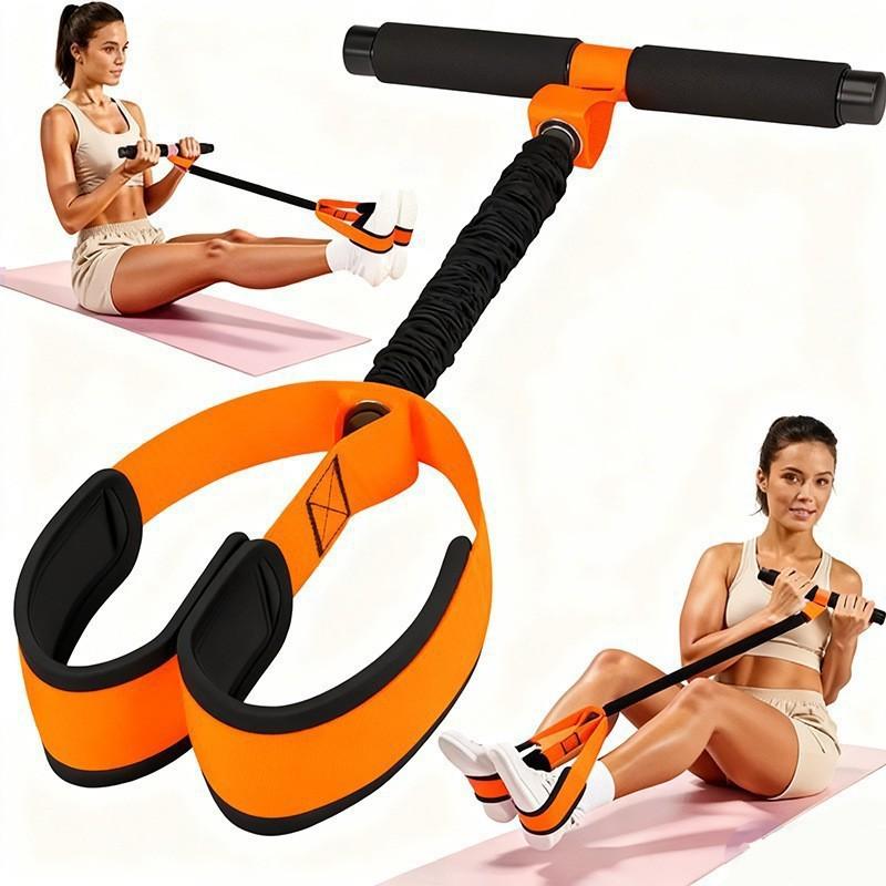 Pedal resistance band with handles, thickened and durable latex tubing, for abdominal, waist, and arm workouts