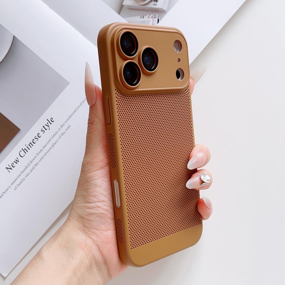 Тонкий охлаждающий чехол для телефона с теплоотводом для iPhone 17 16 15 14 13 12 11 Pro Max Plus, дышащий, с жесткой задней крышкой, однотонный
