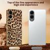 For Samsung Galaxy S25 Edge Case Leopard Print PU Leather Coated PC+TPU Electroplating Phone Cover