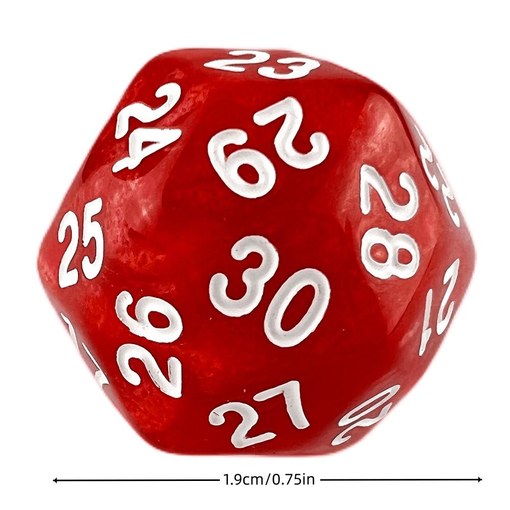 Dice D30 Polyhedral Dice Marble Effect Dice for Role Plsying Game Board Game Accessories