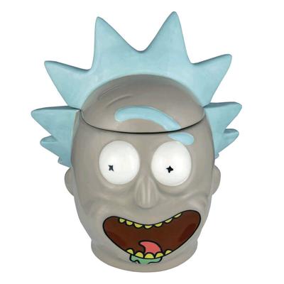 Кружка Рик и Морти Рик 3D с крышкой