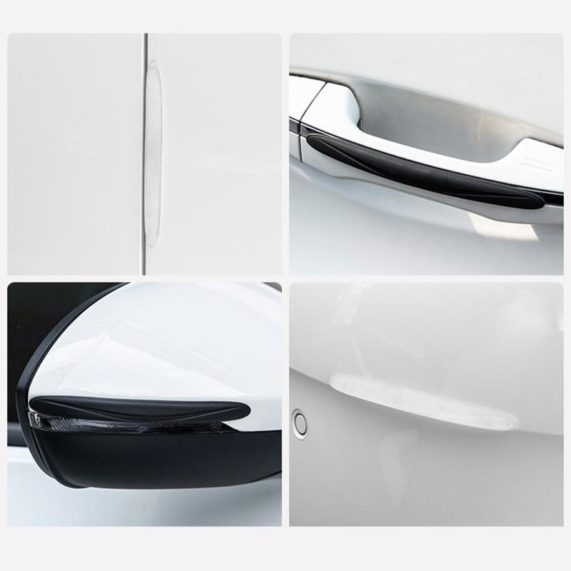 6 шт., универсальная защита от столкновений, автомобильная угловая полоса, наклейка для переднего и заднего бампера, защита от столкновений, дверь автомобиля, защита от столкновений