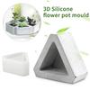 Креативная силиконовая форма для бетона в виде треугольника ручной работы, форма для цветочного горшка для кактусов и суккулентов, форма для цементной глины для поделок, форма для литья цветочного горшка