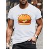 Европейские размеры, Мультяшные гамбургеры, Пищевые узоры, Новинки весны, Подходит для активного отдыха, Повседневная одежда для выходных