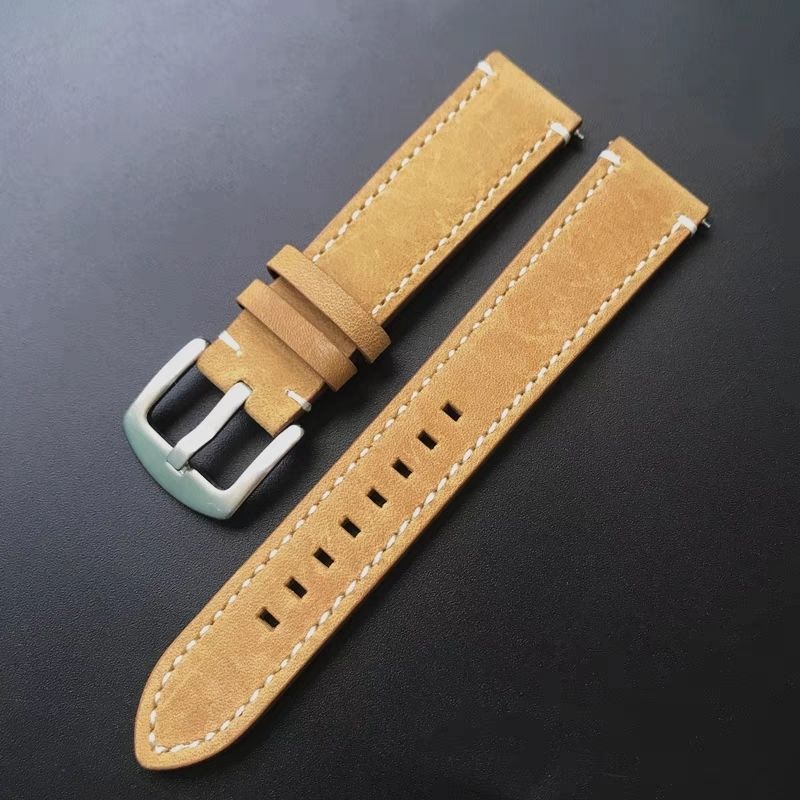 18 мм 20 мм 22 мм ремешок из натуральной кожи для часов в стиле ретро Crazy Horse кожаный ремешок для часов универсальный ремешок для наручных часов fot Garmin Amazfit HUAWEI Samsung