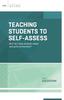 Книга Teaching Students To Self-Assess : How Do I Help Students Reflect and Grow As Learners?