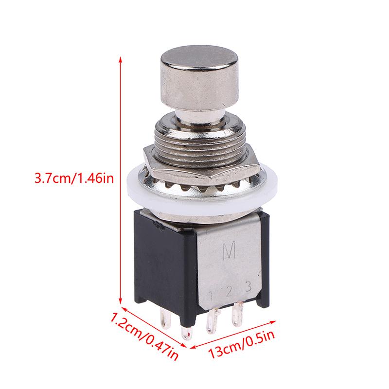 6-Pin Guitar Stomp Switch Metal Button DPDT Footswitch for Guitar Effects Pedal and DIY Pedalboard