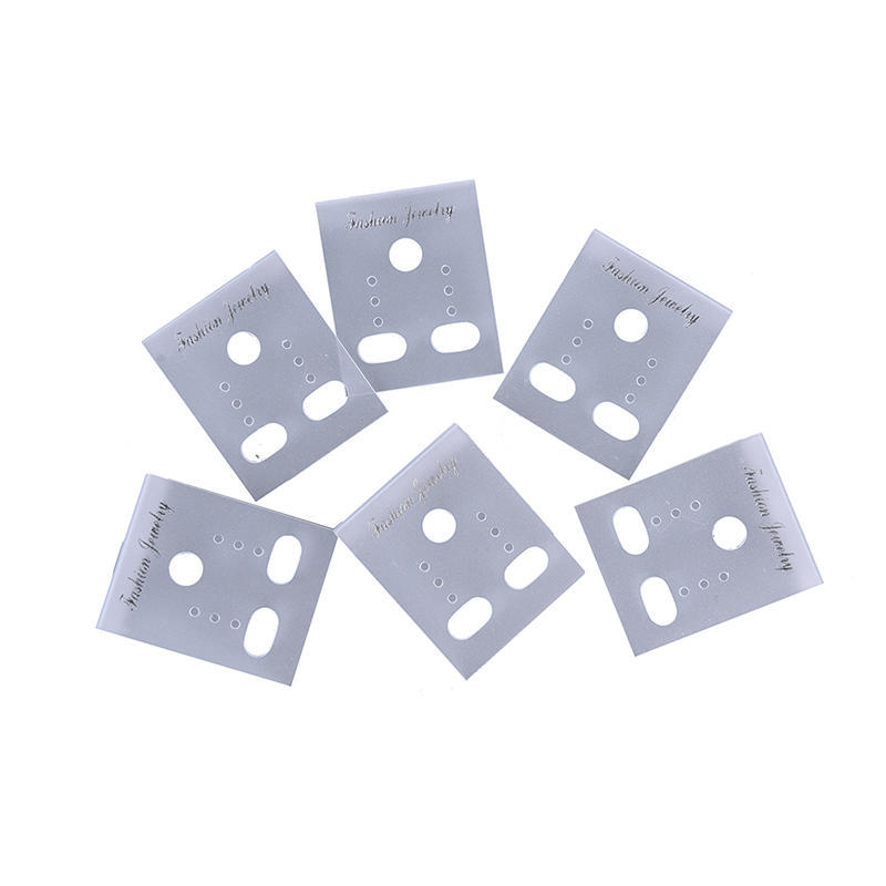 100X Clear Professional Type Plastic Earring Ear Studs Holder Display Hang Cards,