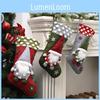 Cozy And Durable Gnome Santa Claus Christmas Stocking For Tree Hanging And Gifts