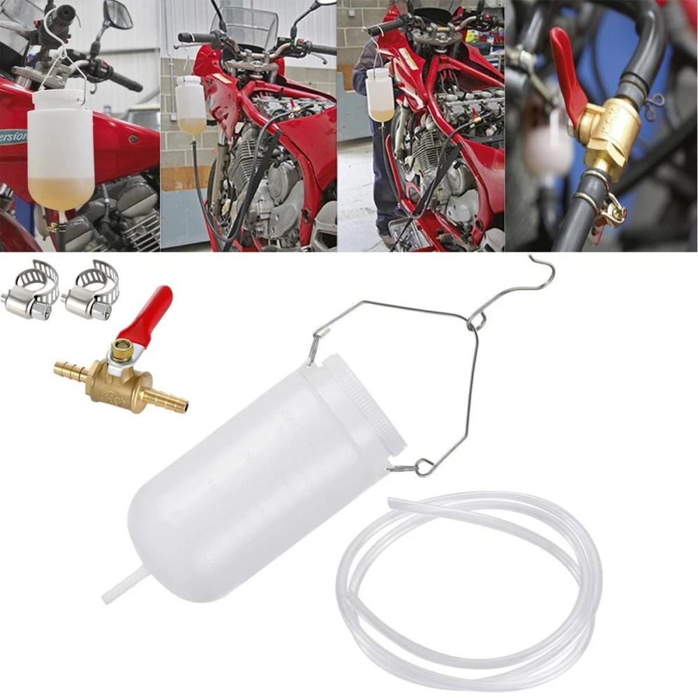 High Quality Motorcycle 4 Litre Auxiliary Fuel Tank Carb Gas Tanks With Hose Clips Balancing Tool Replacement Accessories