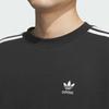 Adidas Оригинальная полосатая толстовка с круглым вырезом и длинным рукавом, мужская толстовка, черная JN9786