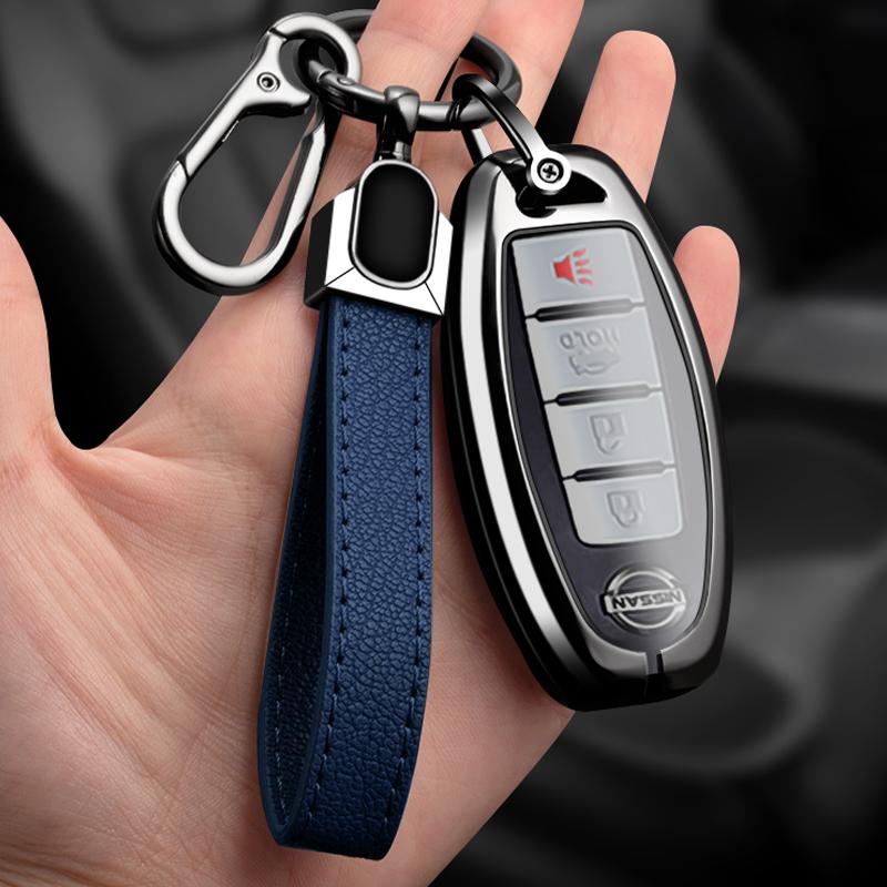 Interior Mouldings Zinc Alloy Folding Car Key Shell Case Fob Cover For NISSAN Maxima Altima Versa Sentra Sunny Sylphy Teana Qash