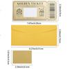 6 Pieces Golden Ticket Scratch-Off Cards With Envelopes, Scratch & Reveal Surprise Ticket For Writing Your Own Special