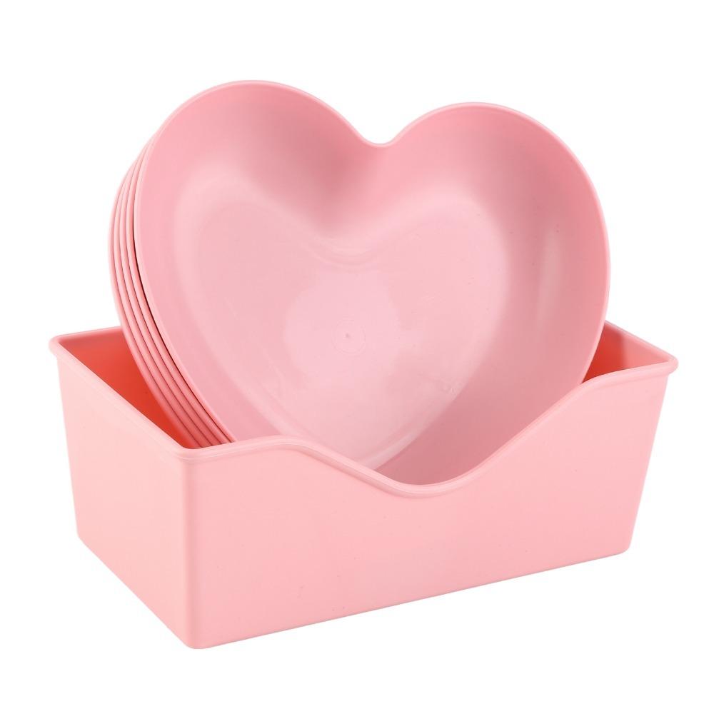 10Pcs Heart Shaped Outline Fruit Tray Resin Display Tray Reusable Decor Tray Wedding Table Decor
