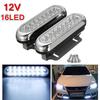 2pcs 12V 16LED Car Van DRL Daytime Running Driving Fog Light Lamp White