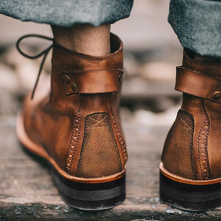 Ботинки в стиле амикаки для мужской рабочей одежды, мотоциклетные ботинки большого размера