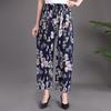 Повседневные брюки из ледяного шелка с высокой талией, женские летние свободные модные брюки из девяти частей для женщин среднего и пожилого возраста