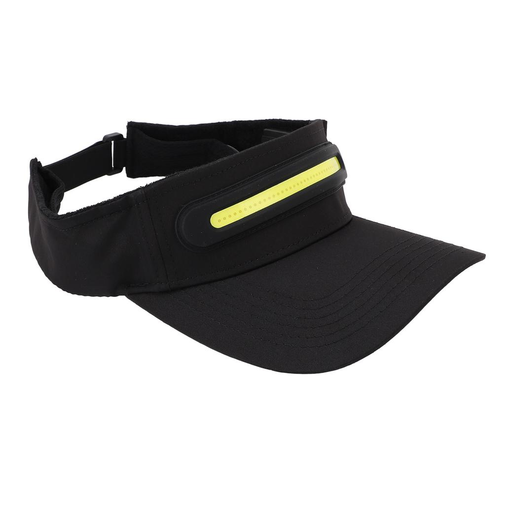 Солнцезащитная шляпа с LED-подсветкой, дышащая, повышенная безопасность, полая сверху, спортивная кепка для бега на открытом воздухе