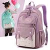 School Bag for Female Junior High School Students, Large Capacity, Lightweight and Simple Girl, High School College Student Backpack