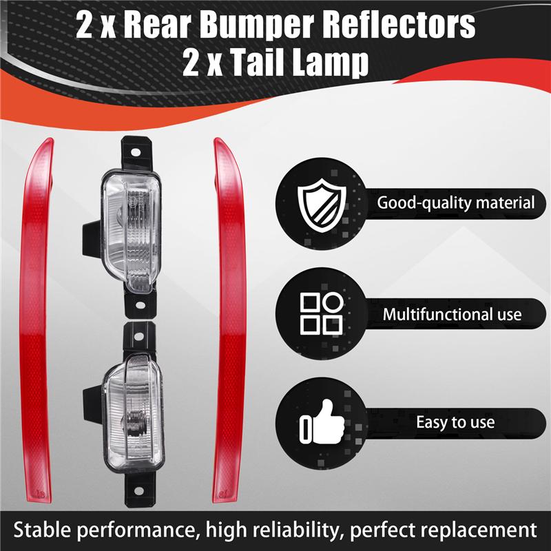 NEW-Reversing Tail Warming Signal Reflector Brake Light For VW Tiguan 2009-2017 Car Rear Bumper Lamp