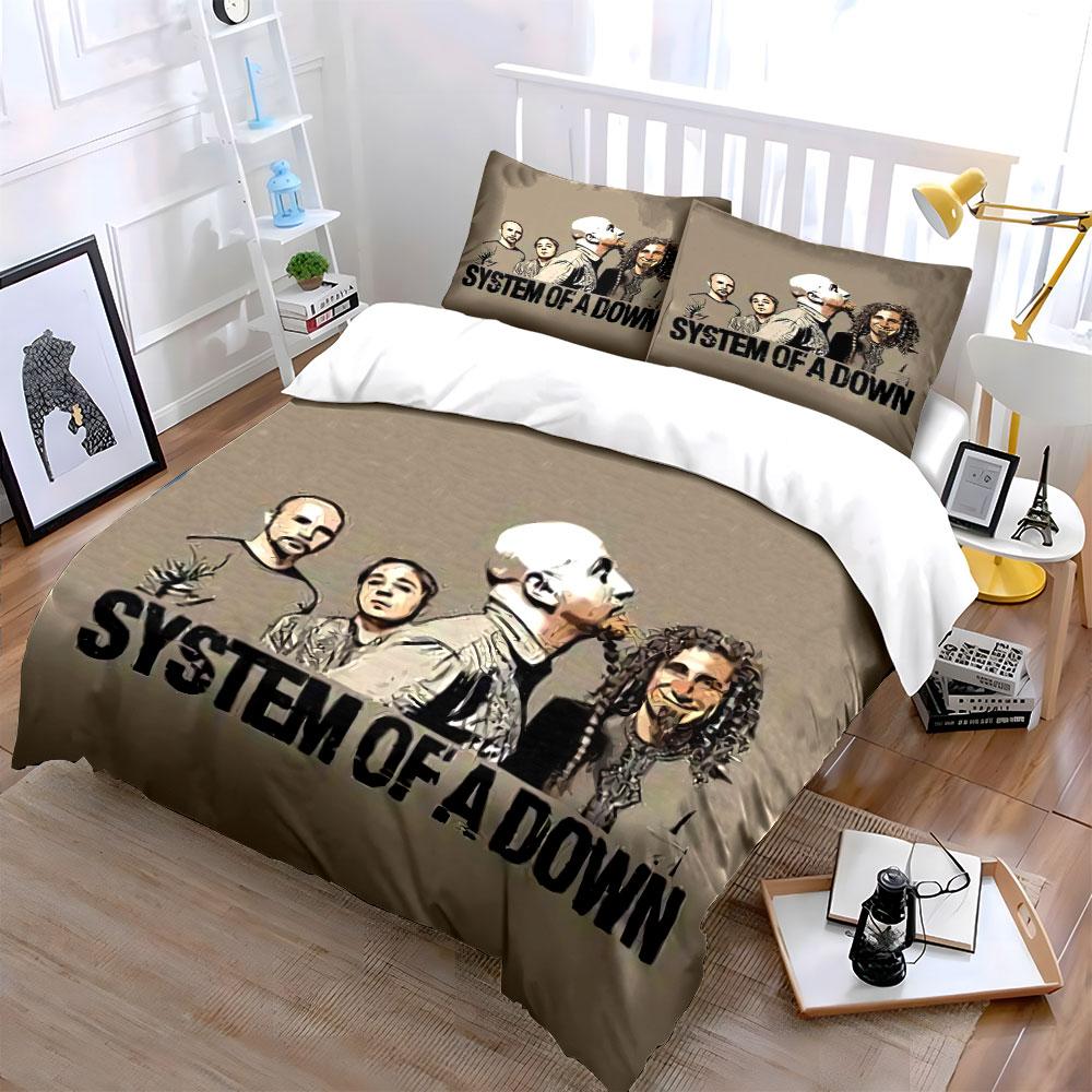 "System of a Down Bedding Set" Bedding Duvet Cover Set Duvet Cover Pillowcases (1 * Duvet Cover 2 * Pillowcases, without duvet insert)