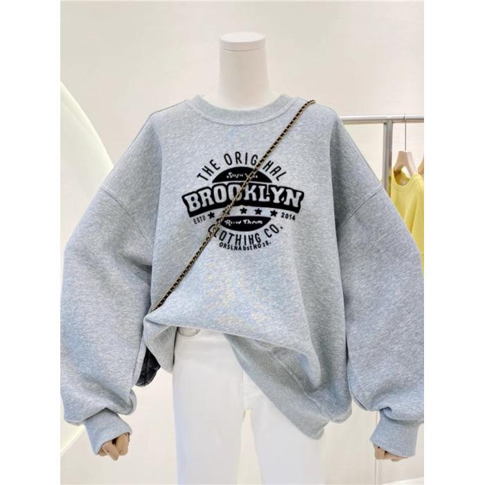 Женские модные повседневные весенне-осенние блузки и рубашки с круглым вырезом с длинными рукавами