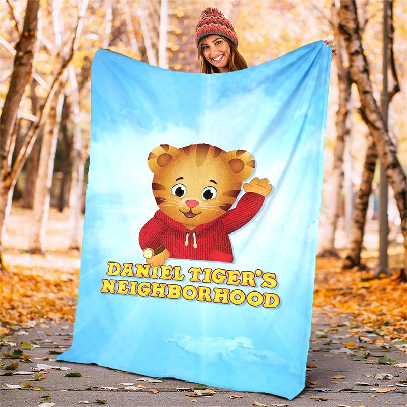 Daniel Tiger Flannel Blanket Soft Warm All-Season Throw, Design for Camping, Car Travel, Hiking Sofa, Bed, Office Perfect Gift for Parties