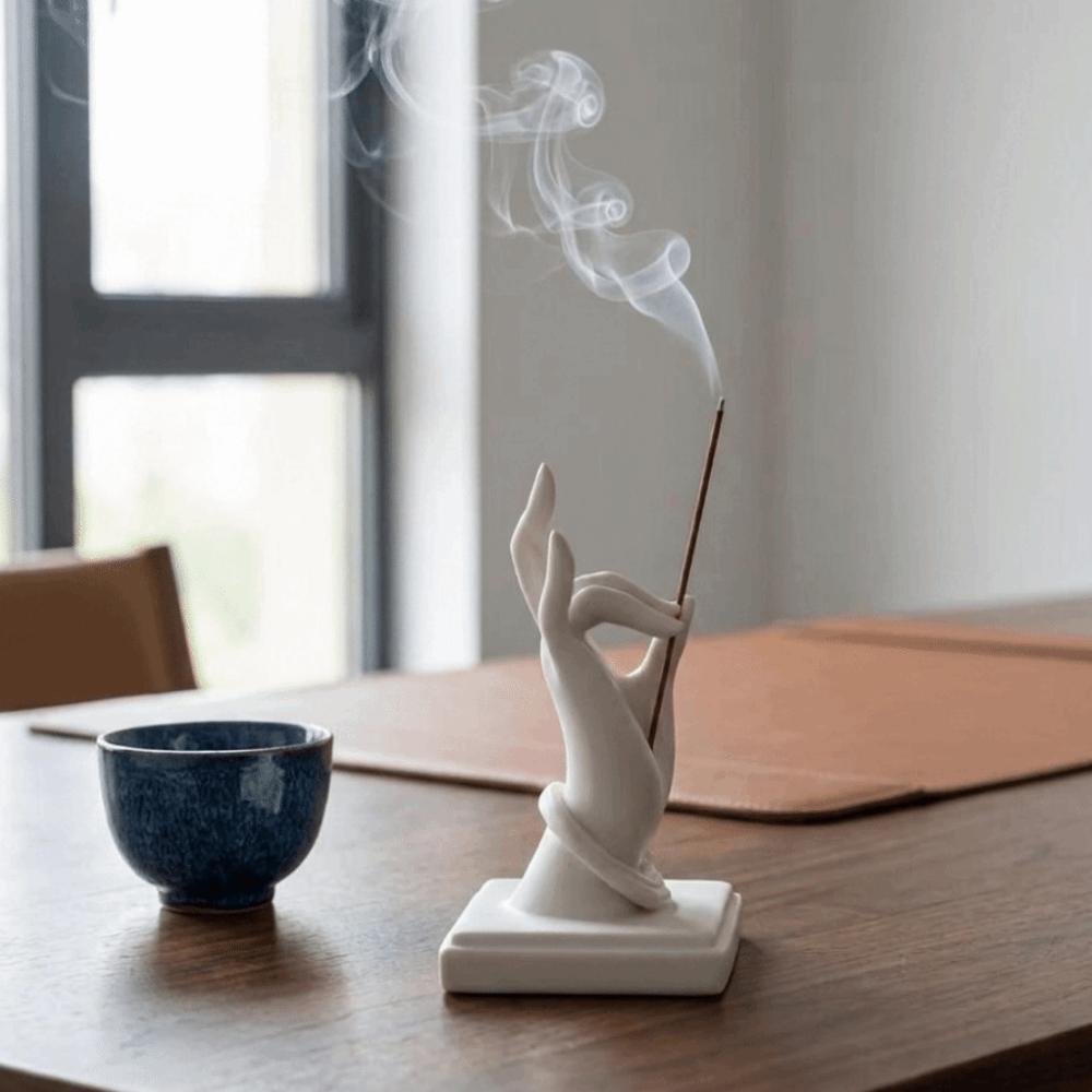 3D Printed Hand Shaped Incense Burner Plastic Finger Shaped Incense Stand Desktop