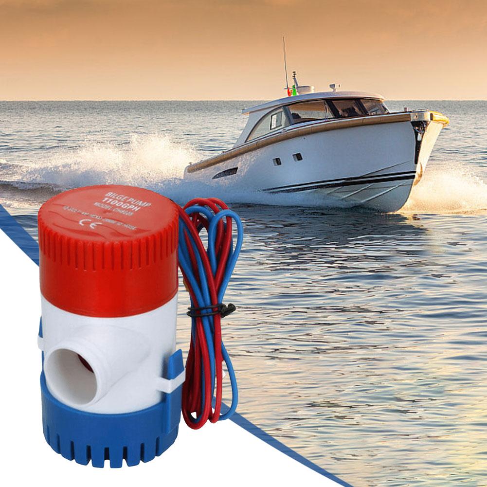 12В Погружной Водяной Насос для Откачки Воды Морской Лодочный Трюмный Насос 1100GPH Водяной Насос Используется в Лодке Гидросамолете Автодоме Плавучем Доме