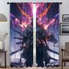 No Twin Ghost Flame Kitchen Curtains for Living Room Curtain Home Interior Curtains 2 Pieces Shades Tulle for Bedroom Partition