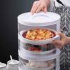 Многоярусный прозрачный пластиковый контейнер для хранения продуктов с изолированной, пылезащитной крышкой для хранения остатков еды