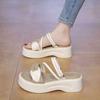 Platform Slippers Women's Summer Out Summer 2025 New High-end Fashion Two Wear Women's Sandals Casual Cool Slippers