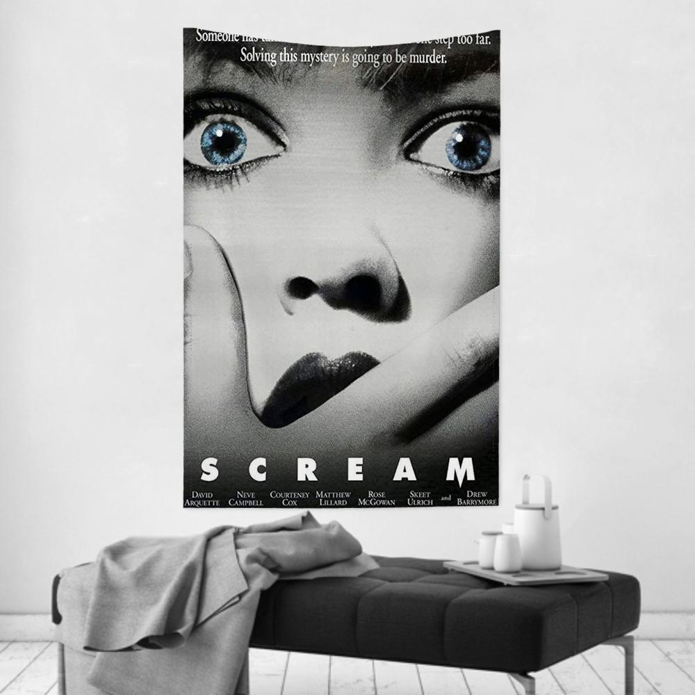 Американский Триллер Саспенс Фильм SScream Гобелен Декор Комнаты Настенная Ткань Вечеринка Подвесной Фон Декор Комнаты Детская Комната