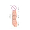 Real Penis Extender Reusable Condom Delayed Ejaculation Penis Sleeve Dick For Male Dildo Lengthening Extender Passionate Sex Toy