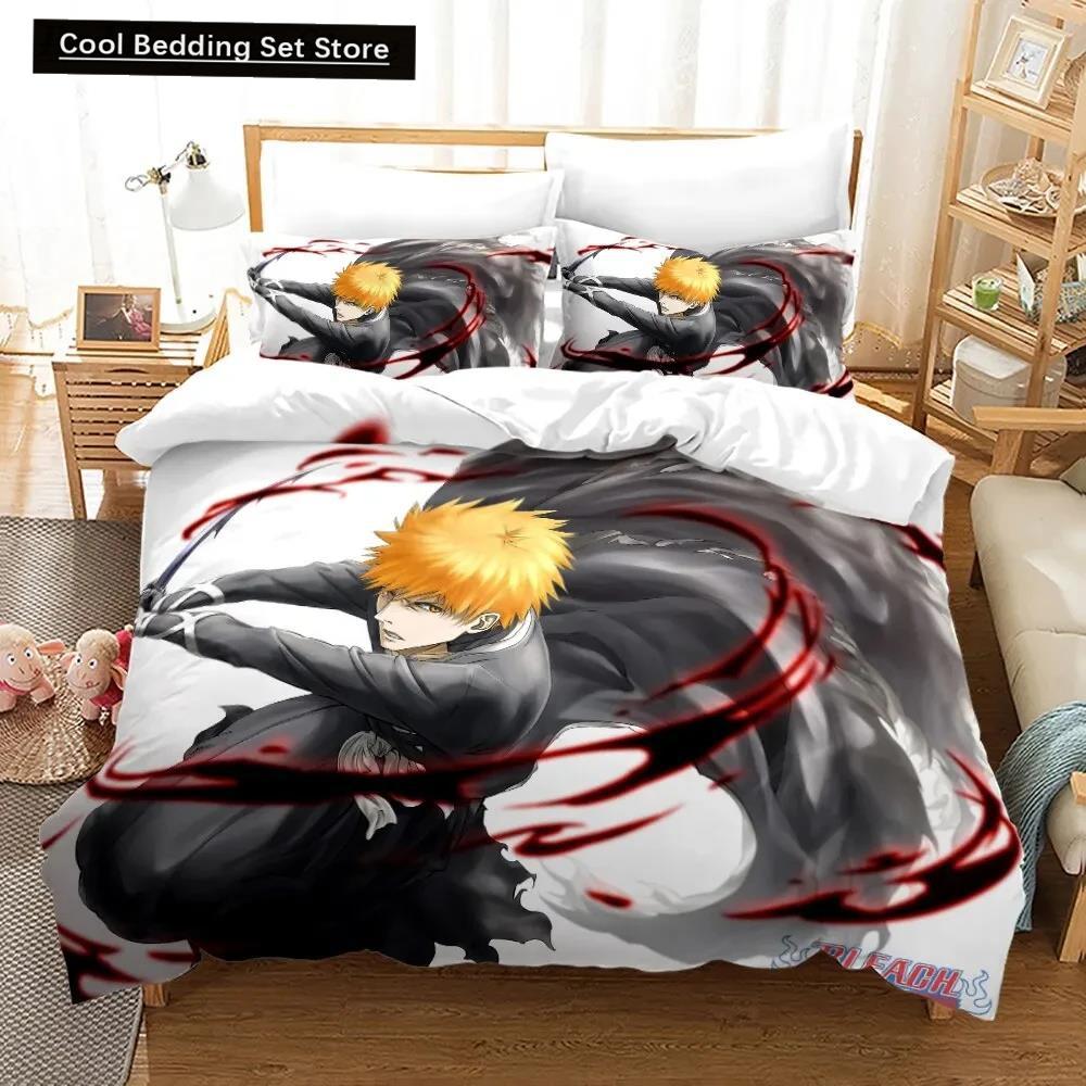 3D аниме Bleach Kurosaki Ichigo пододеяльник наволочка комплект постельного белья двуспальный твин полный двуспальный двуспальный двуспальный комплект постельного белья для взрослых и детей пододеяльник
