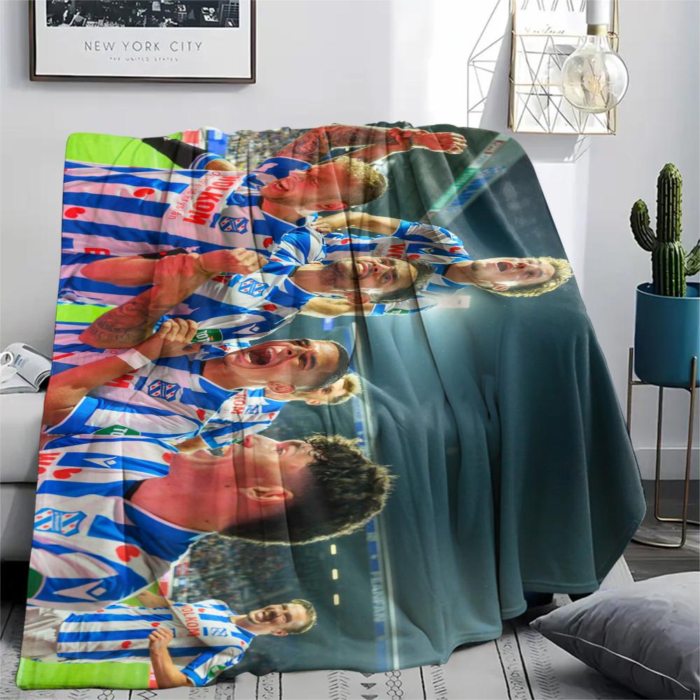 SC Heerenveen pattern Flannel Blanket, High quality Comfortable for All Seasons, Home Decor, Warmth and Comfort, Perfect for Gifts.