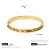 Chain Fashion Zircon Luxury Women Bracelets Elegant Wave Bangle Stainless Steel Green Other Pearl Jewelry Open Bangle ALN2511320