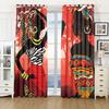 Роскошные африканские танцы женщина мужчина бесплатная доставка занавеска для окна для гостиной детская спальня ванная комната кухня дверь домашний декор2 шт.