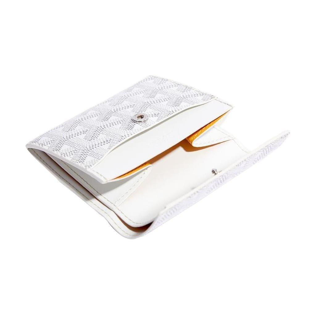 Goyard MARIGNY Кожаный кошелек для мелочи из холста Женский Белый MARIGNPMLTY-50CL50P