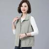 Весна Лето Тонкий Белый Жилет Женский Повседневный Базовый Безрукавка Куртка Кардиган Отложной Воротник Молния Жилет Chaleco Mujer 3XL