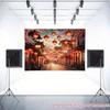 2D Ancient Chinese Street Red Lanterns Photography Background