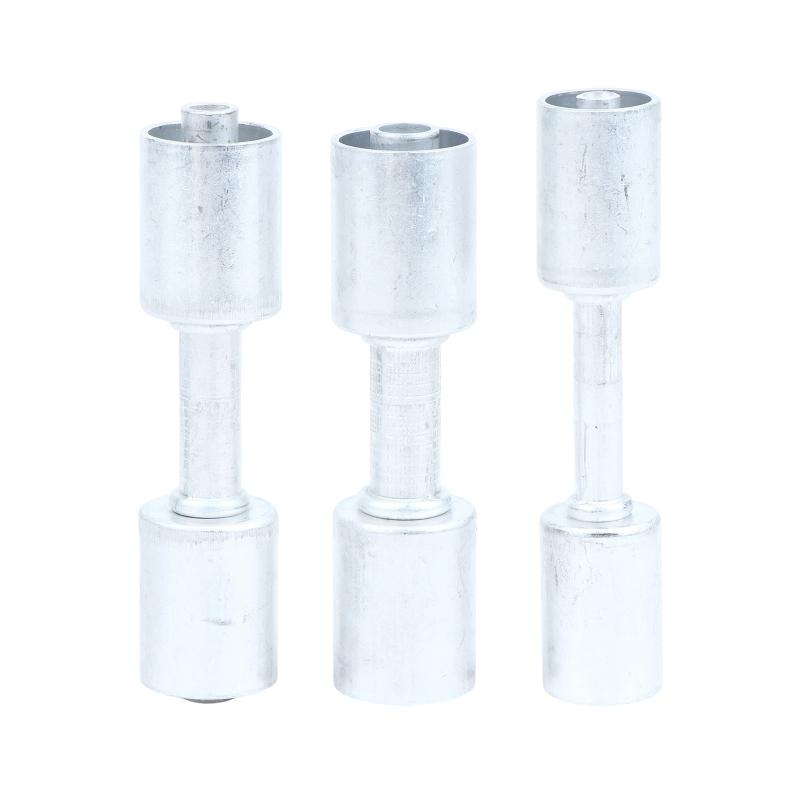 Straight Aluminum Beadlock Splice Fitting 3 Available Sizes #6 #8 #10 for Auto A/C Reduced Barrier Hose Retrofit
