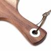 Acacia Wood Pizza Peel, 12-inch Cutting Board, Cheese Paddleboard with Handle for Bread and Cracker Serving and Small Food Prep - 16 x 12 x 0.5 Inches