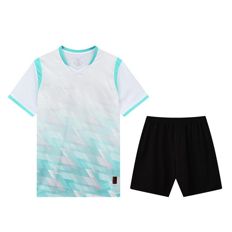 Football Jersey Set Men'S Summer Adult Game Jersey Training Jersey Children'S Quick-Drying Short-Sleeved Digital Printed Jersey