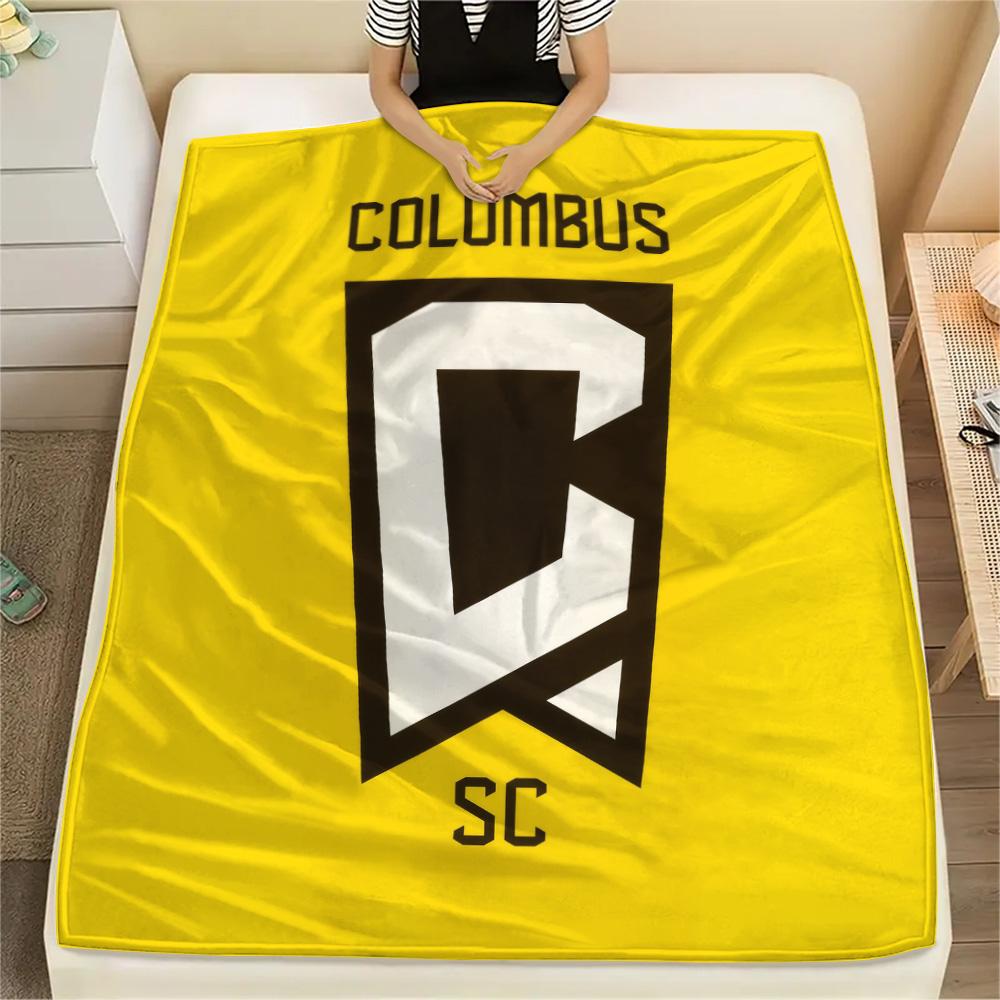 Columbus Crew Print Flannel Blanket, High quality Comfortable for All Seasons, Home Decor, Warmth and Comfort