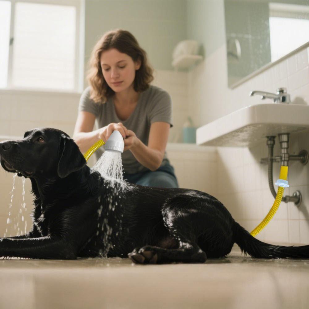ABS Adjustable Shower Hose Flexible Silicone Adapter Elastic Hose Bathroom Sink