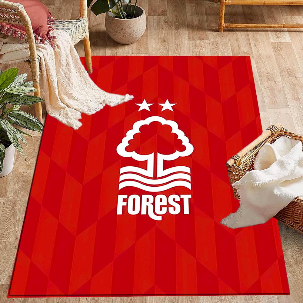 Red Tree Forest Logo Themed Anti-Slip Rugs - Polyester Home Decor, Suitable for Bedrooms, Living Rooms, Doorways, Studios, and Decorations